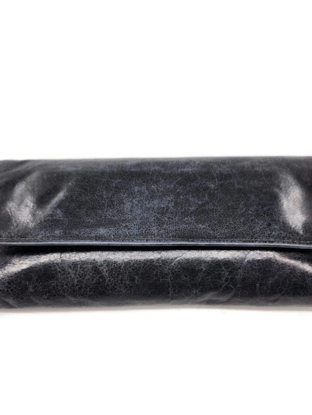HOBO Sadie International Black Distressed Leather Tri-Fold Key Chain Wallet - Picture 2 of 14